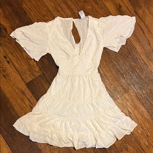 B Darlin Ivory Textured Mini Dress